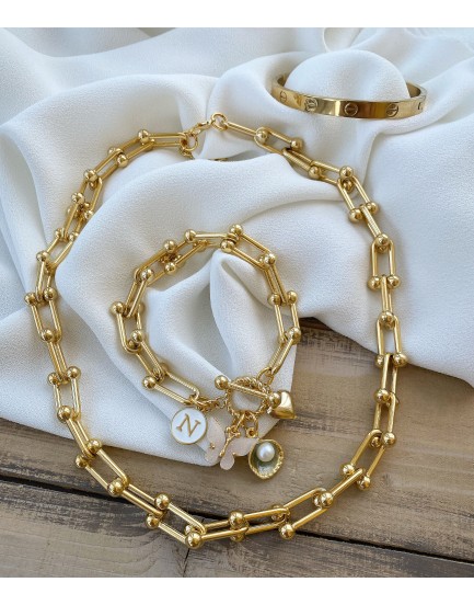 24K ALTIN KAPLAMA TIFFANY ZİNCİR SET